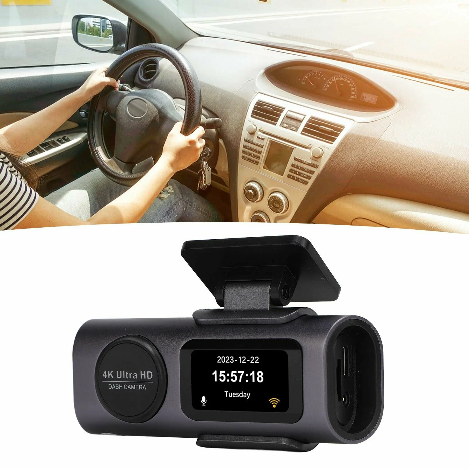 Автомобильный видеорегистратор Dash Cam с Wi-Fi 4K