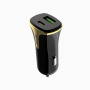 Автомобильное зарядное устройство HOCO Z31A Colossus, 3.4A, черный, 18W, двойной порт USB+Type-C
