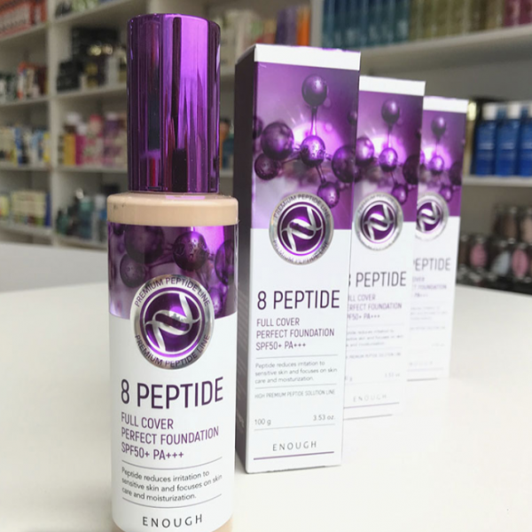 Тональный крем Enough 8 Peptide с пептидами и SPF50+