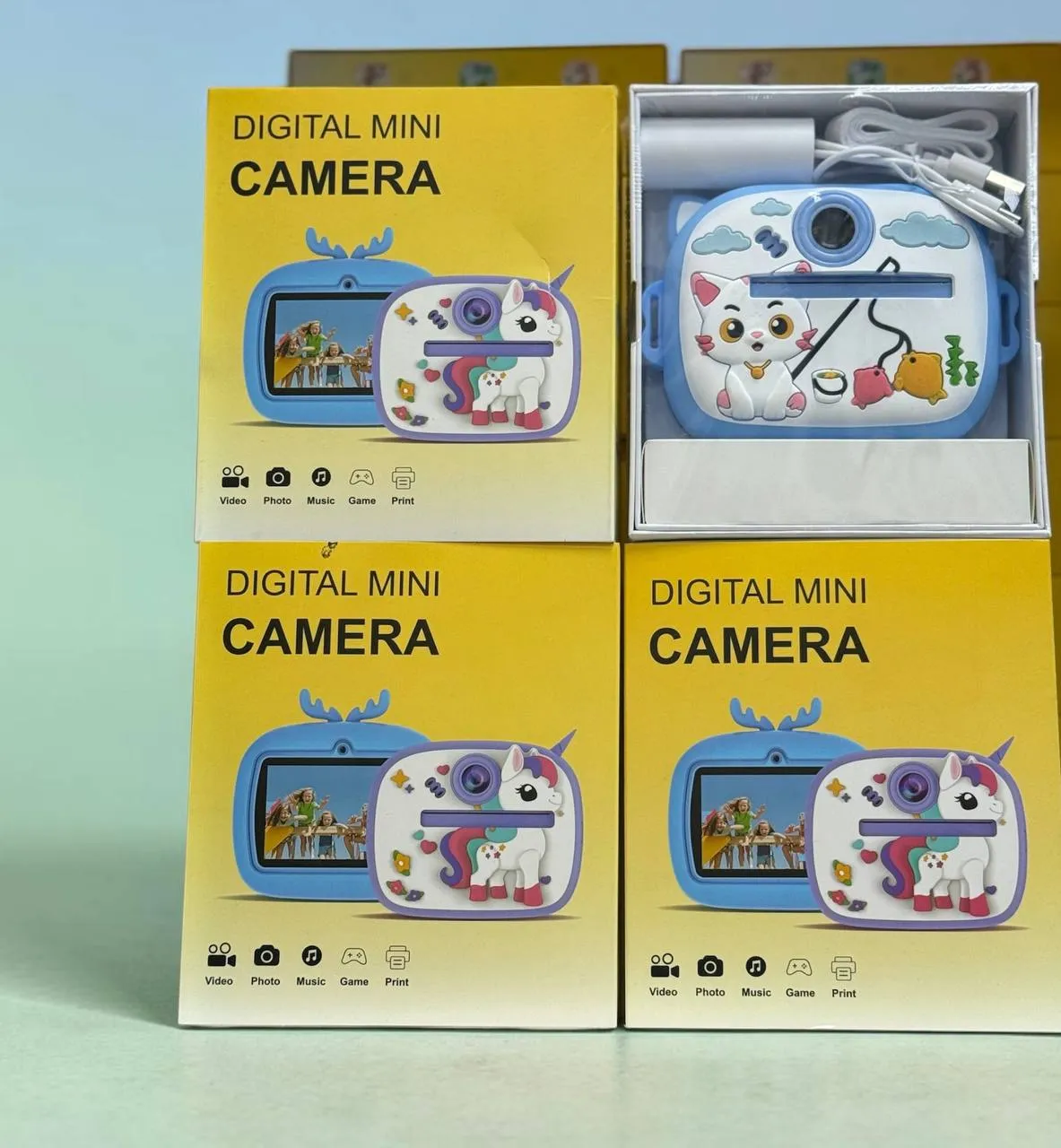 Детский цифровой фотоаппарат digital mini camera с функцией моментальной печати